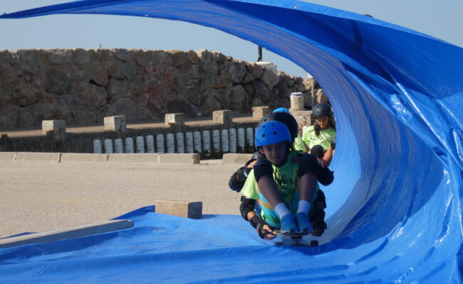 Simulacion de ola con skate